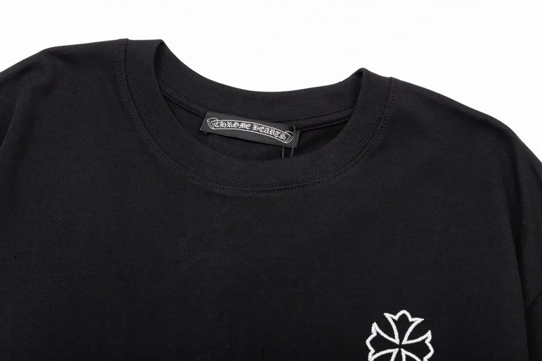 Chrome Hearts/ 🪡 Logo Same Style T Versatile : Black Size：XS~L